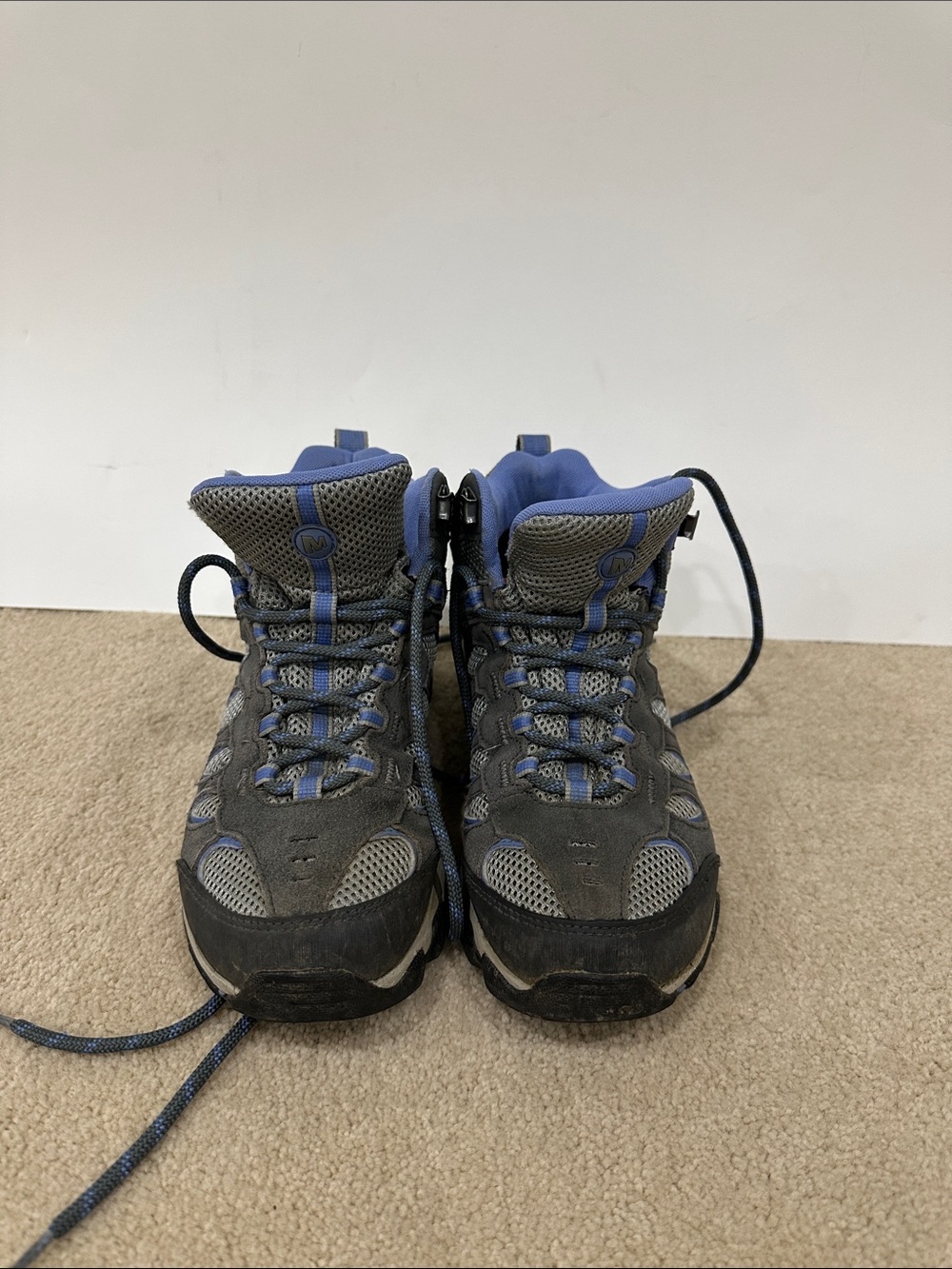 Women’s Merrell Grey & Blue Hiking Boots size 5.5